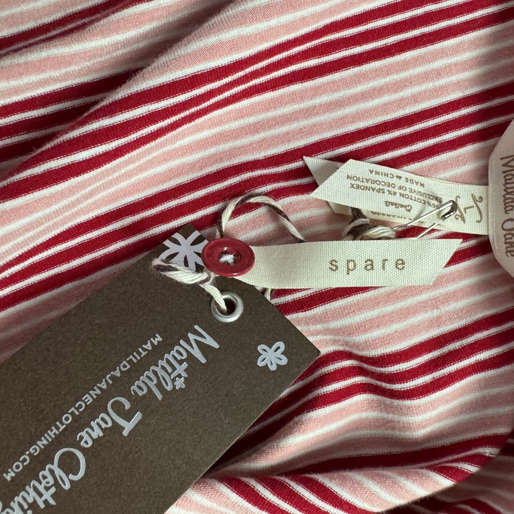 NWT Matilda Jane Red/Pink striped Dress - Picture 6 of 6